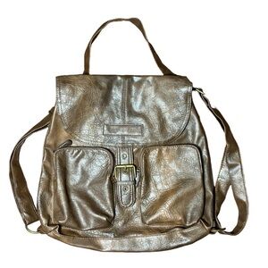 American Eagle Brown Leather Material Backpack